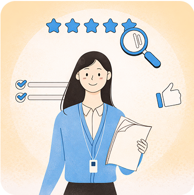 학부모 수업 평가에서 통과한 선생님만 채용