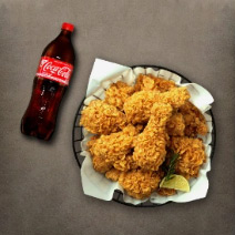 BHC 후라이드 치킨과 콜라